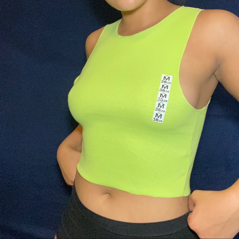 Lime green top